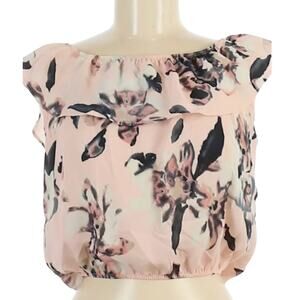 2 FOR $5 SALE  Pink Floral Crop Top XS